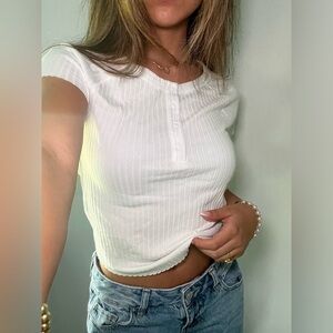 White half button up top!